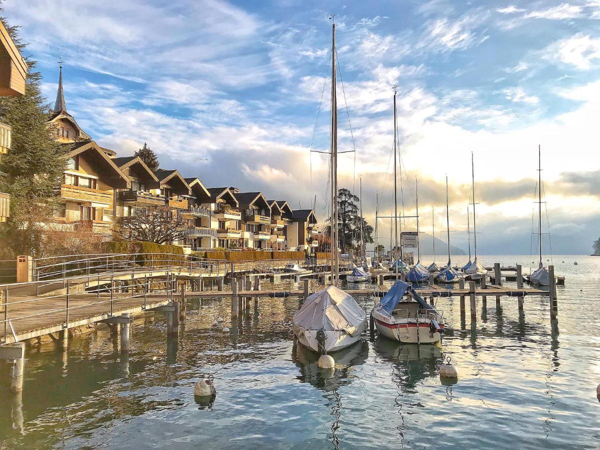 La Belle Vue Boutique Hotel & Cafe Spiez Exterior foto