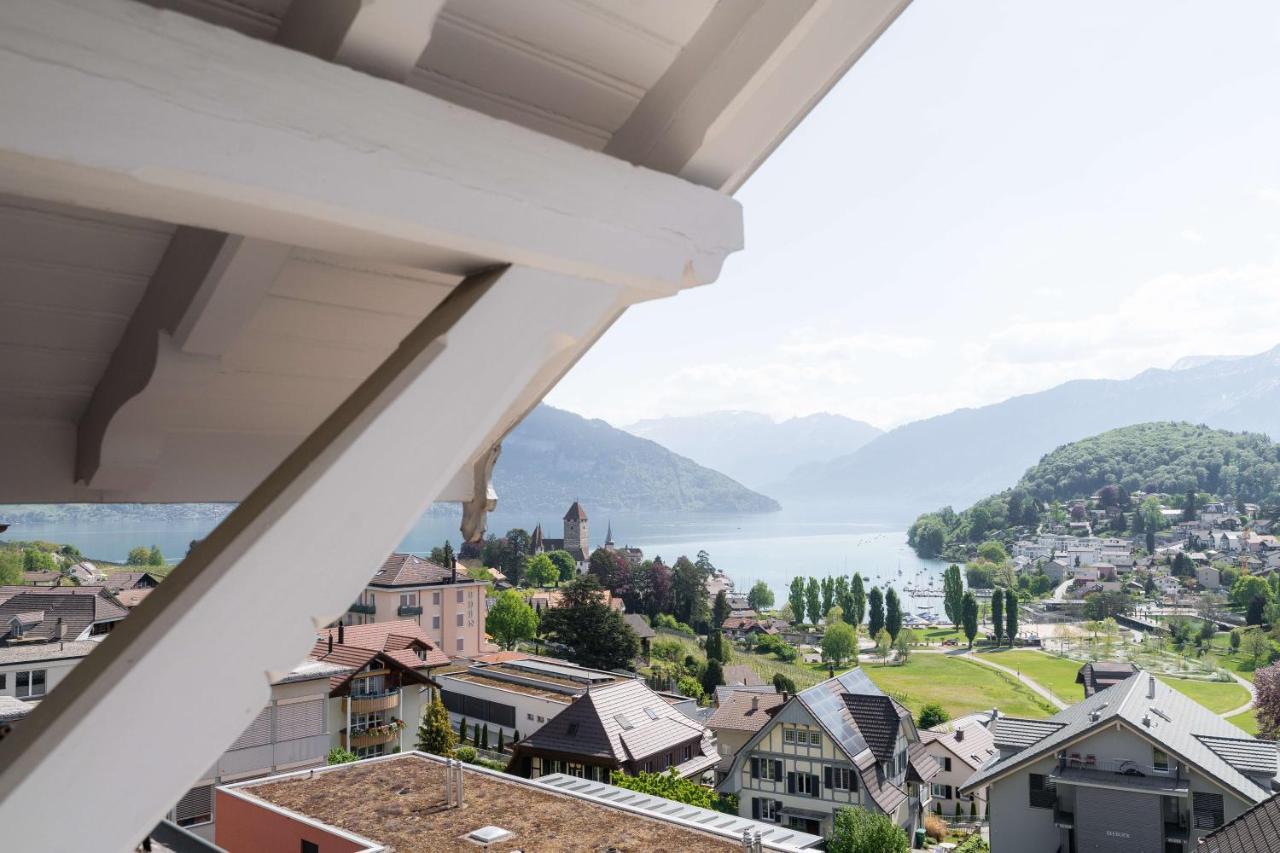 La Belle Vue Boutique Hotel & Cafe Spiez Exterior foto
