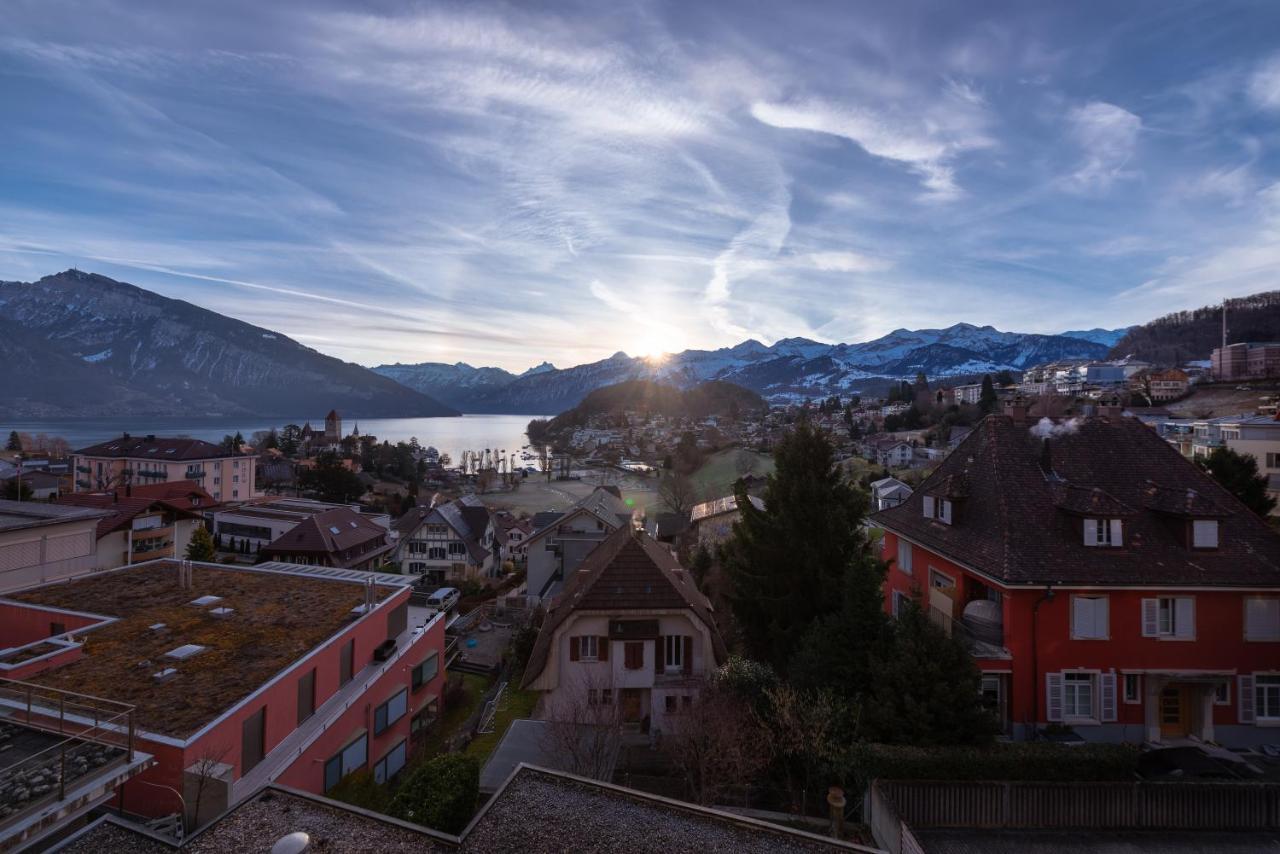 La Belle Vue Boutique Hotel & Cafe Spiez Exterior foto